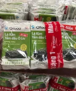(Combo 3 vỉ) Lá kim tẩm dầu Oliu ăn liền Oxfood - 9 gói
