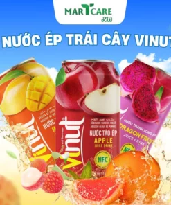 Nước Ép Trái Cây VINUT Vị Trái Cây Tự Nhiên Đóng Lon 330ml - Giải Khát Tươi Ngon Lựa Chọn Lành Mạnh