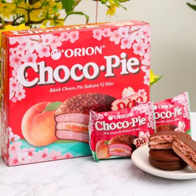 bánh Chocopie đào cho bữa ăn nhẹ