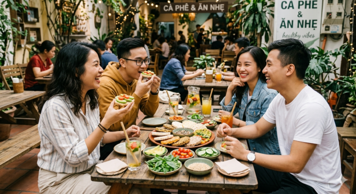 giới trẻ xu hướng ăn nhẹ sau giờ tan sở